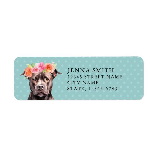 Staffordshire Bull Terrier Return Address Labels (Voorkant)