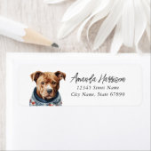 Staffordshire Bull Terrier Return Address Labels (Insitu)