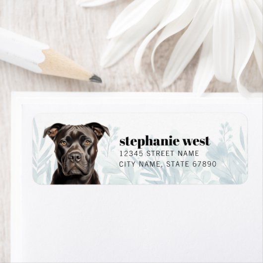 Staffordshire Bull Terrier Return Label (Insitu)