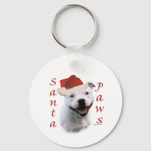 Staffordshire Bull Terrier Santa Paws Sleutelhanger