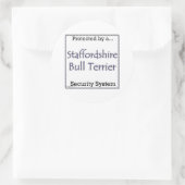 Staffordshire Bull Terrier Security Sticker (Tas)