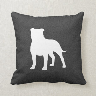 Staffordshire Bull Terrier Silhouette Kussen