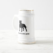 Staffordshire Bull Terrier Silhouette Staffy Dog Bierpul (Voorkant links)