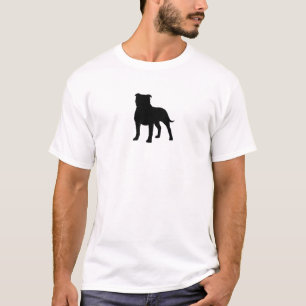Staffordshire Bull Terrier Silhouette Staffy Dog T-shirt