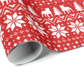 Staffordshire Bull Terrier Silhouettes Kerstmis Cadeaupapier (Rol Hoek)