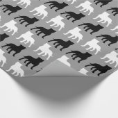 Staffordshire Bull Terrier Silhouettes Pattern Cadeaupapier (Hoek)
