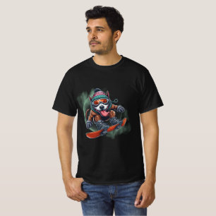 Staffordshire Bull Terrier snowboard T-shirt