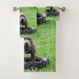 Staffordshire Bull Terrier speeltijd, Bad Handdoek