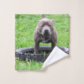 Staffordshire Bull Terrier speeltijd, Bad Handdoek (Wasdoekje)
