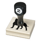 Staffordshire Bull Terrier Staffy Dog Silhouette Rubberstempel (Stempel)