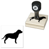 Staffordshire Bull Terrier Staffy Dog Silhouette Rubberstempel (Gestempeld)
