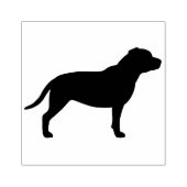 Staffordshire Bull Terrier Staffy Dog Silhouette Rubberstempel (Afrduk)