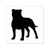 Staffordshire Bull Terrier Staffy Dog Silhouette Zelfinktende Stempel (Design)