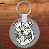 Staffordshire Bull Terrier STAFFY Sleutelhanger (Voorkant)