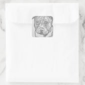 Staffordshire Bull Terrier-sticker Vierkante Sticker (Tas)
