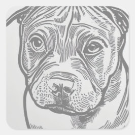 Staffordshire Bull Terrier-sticker Vierkante Sticker