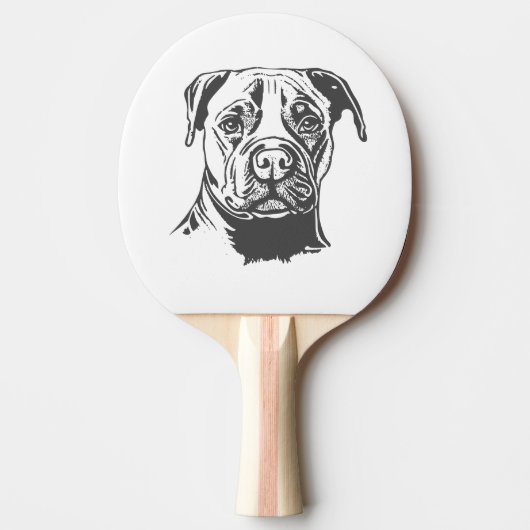 Staffordshire Bull Terrier Tafeltennisbatje (Voorkant)