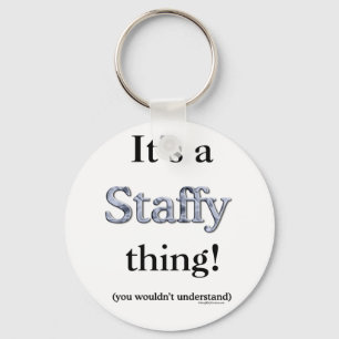 Staffordshire Bull Terrier Thing Sleutelhanger