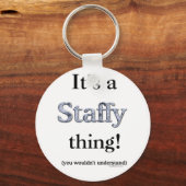 Staffordshire Bull Terrier Thing Sleutelhanger (Voorkant)