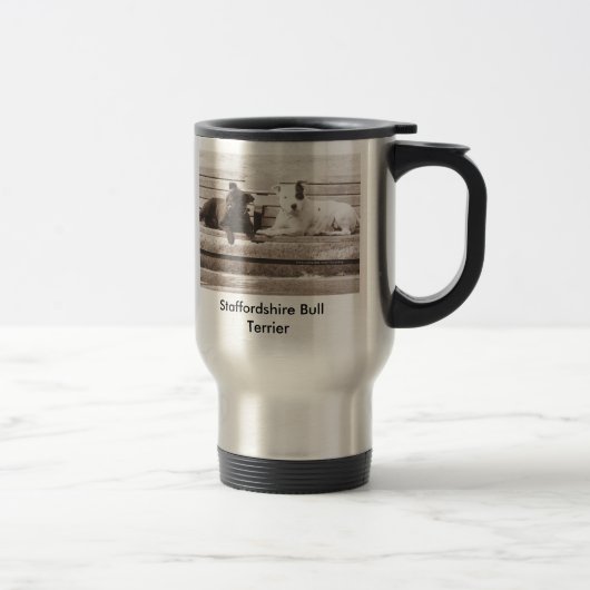 Staffordshire Bull Terrier Travel Mug Reisbeker (Rechts)