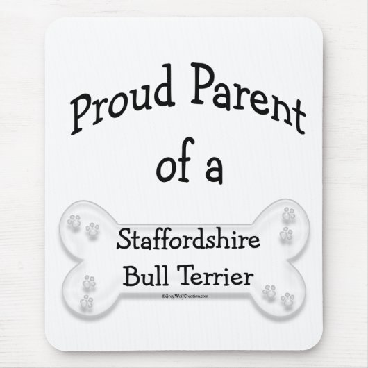 Staffordshire Bull Terrier Trotse Ouder Muismat (Voorkant)