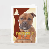 Staffordshire Bull Terrier Vaderdag Kaart (Voorkant)