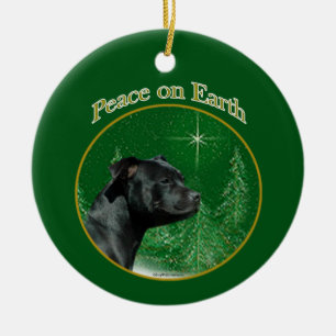 Staffordshire Bull Terrier Vrede Keramisch Ornament