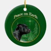 Staffordshire Bull Terrier Vrede Keramisch Ornament (Achterkant)