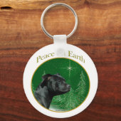 Staffordshire Bull Terrier Vrede Sleutelhanger (Voorkant)