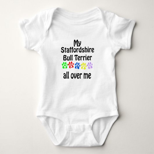 Staffordshire Bull Terrier Wandelingen Ontwerp Romper (Voorkant)