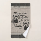 Staffordshire Bull Terrier wanneer alles mislukt Bad Handdoek (Handdoek)