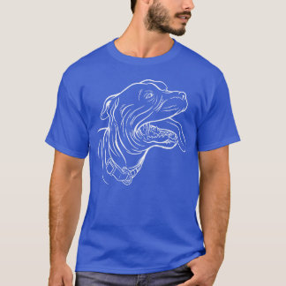 Staffordshire Bullerrier Honden Portret Hond vin T-shirt