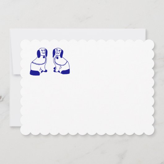 Staffordshire Dog Note Cards & Briefpapier Kaart (Voorkant)