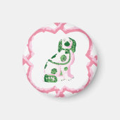 Staffordshire Dog Opt 2 in Pink and Green Magnet (Voorkant)