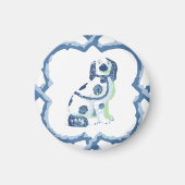 Staffordshire Dog Opt 2 in Slate and Green Magnet (Voorkant)