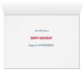 Staffordshire Dog Wicker Basket Birthday Card (Binenzijde Horizontaal (Onderkant))