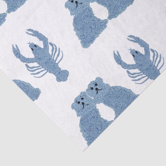 Staffordshire Dogs Lobster Ginger Jars Tissuepapier (Detail)