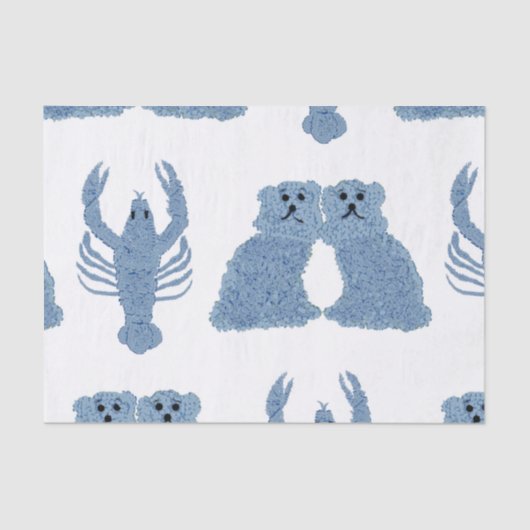 Staffordshire Dogs Lobster Ginger Jars Tissuepapier (Voorkant)