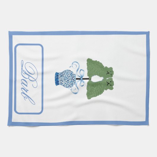 Staffordshire Dogs Pickleball Decor Hand Towel Theedoek (Horizontaal)