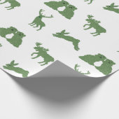 Staffordshire Dogs Topiary Deer Rabbit Cadeaupapier (Hoek)