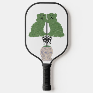 Staffordshire Dogs Topiary Ginger Jar art print Pickleball Paddle