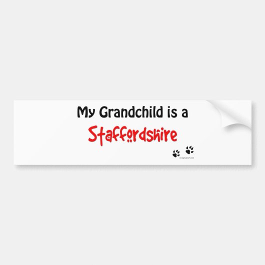 Staffordshire Grandchild Bumpersticker (Voorkant)