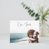 Staffordshire Pitbull & Boy Keepsake Briefkaart Ar (Staand voorkant)