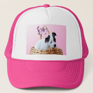 Staffordshire Puppy in een mandje, Trucker Pet