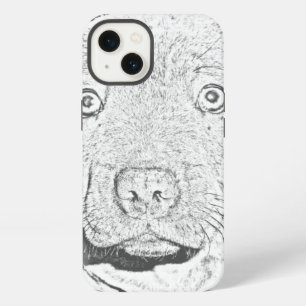 Staffordshire Puppy Potloodtekening, iPhone 13 Hoe Hoesje