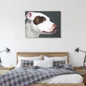 Staffordshire stier, close-up canvas afdruk (Insitu (Slaapkamer))