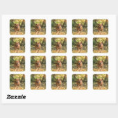Staffordshire stier vierkante sticker (Vel)
