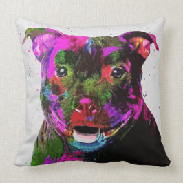 Staffordshire Terrier Colorful Pop Art Kussen