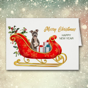 Staffordshire Terrier Dog-kerstminikaart
