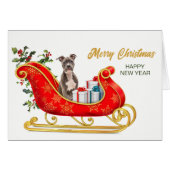 Staffordshire Terrier Dog-kerstminikaart (Voorkant Horizontaal)